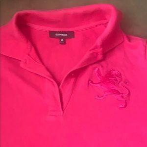 Express pink polo M
